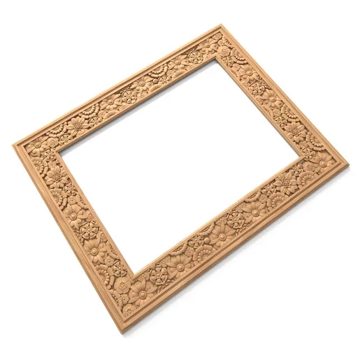 ETHNIC STYLE FLORAL CARVED FRAME FOR INTERIOR FROM OAK