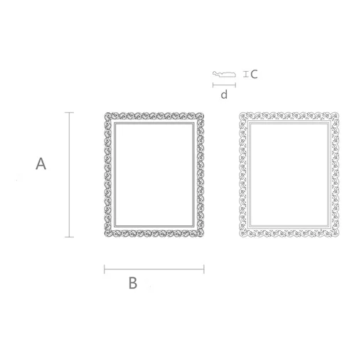 LARGE CLASSIC STYLE WOODEN FRAME MIRROR WITH A PIERCED DESIGN