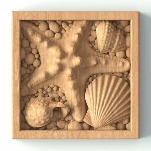 ORNATE ROSETTE HAND CARVED NAUTICAL