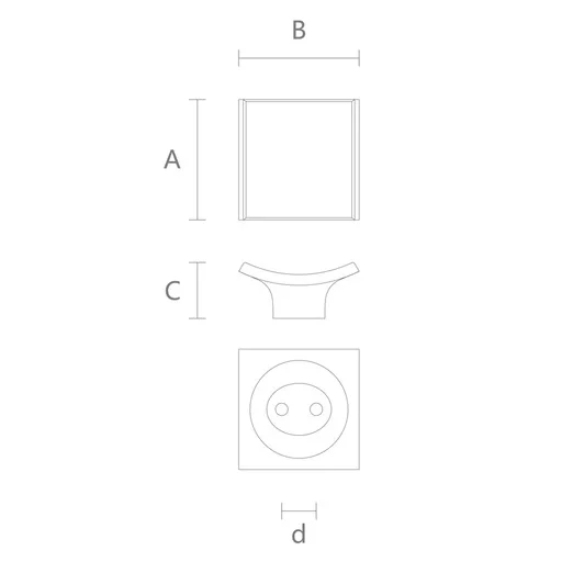 FLAT CONCAVE TILE PULL HANDLE FOR CABINETS