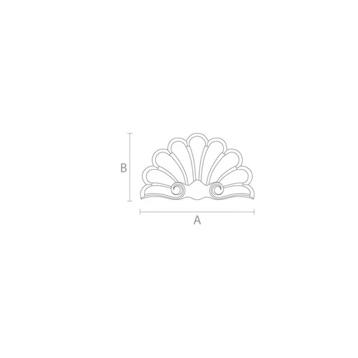 Solid wood shell onlay for furniture and interior