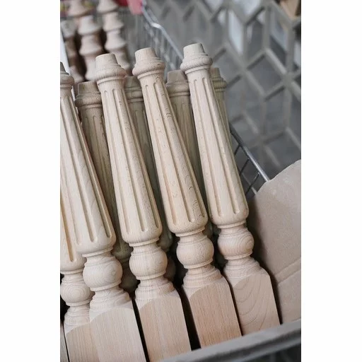 Tapered fluted table legs with square top (1 PC)