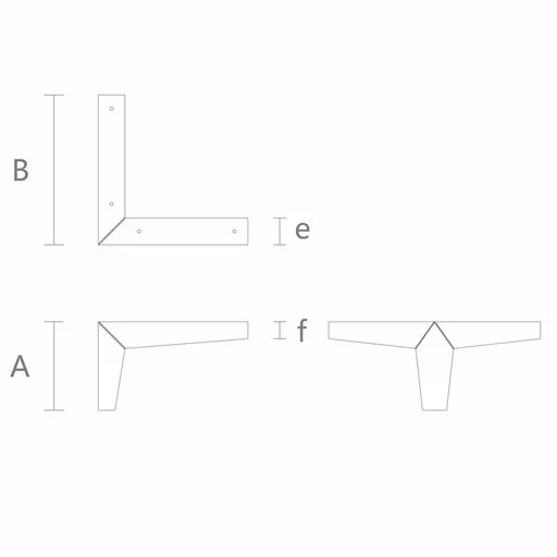 Long wooden bracket feet for beds