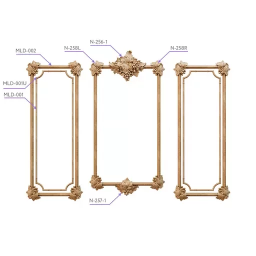 GRAPE CENTER ONLAY FOR MOULDING DECORATION