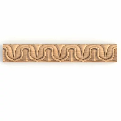 CARVED MOULDINGS WITH LEAVES FOR INTERIOR ANTIQUE