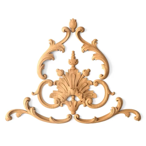 Winding wooden set of overlays pronounced center
