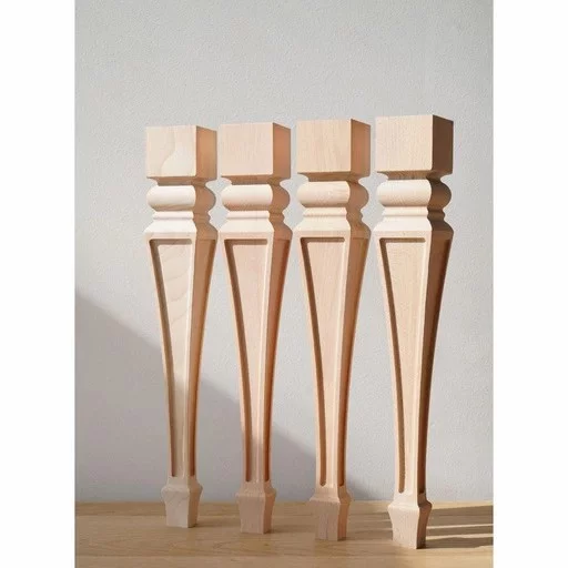 Large tapered unique table legs with carved elements (1 PC)