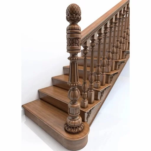 DECORATIVE ARTICHOKE WOODEN POST FOR STAIRCASE