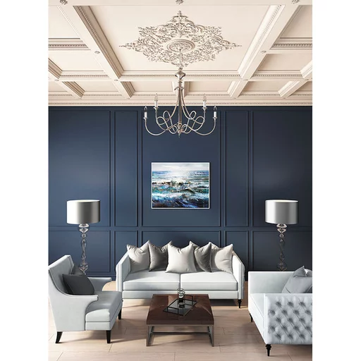 WOOD CEILING MEDALLIONS OPENWORK FLORAL ELEMENTS BAROQUE STYLE