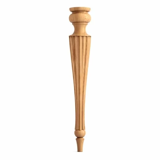 Classic style hardwood reeded dining table support (1 pc.)