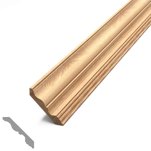UNFINISHED ARCHITECTURAL CROWN MOULDING FROM OAK