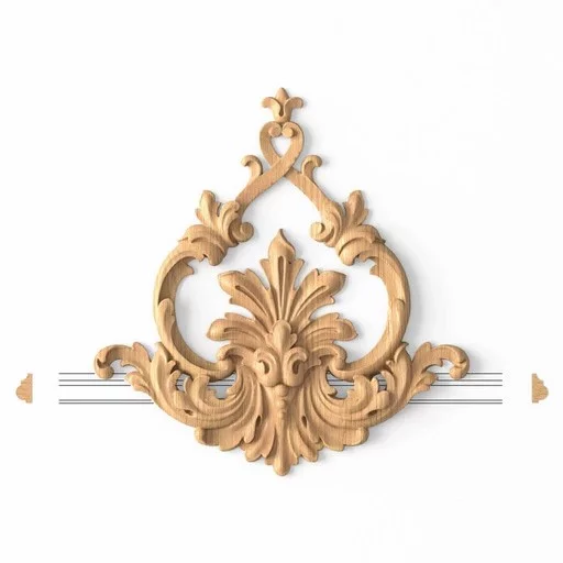 ANTIQUE WALL APPLIQUES FOR FIREPLACE FROM OAK
