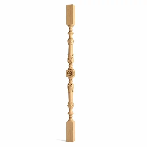 ORNATE ARCHITECTURAL STAIR BALUSTERS FROM OAK