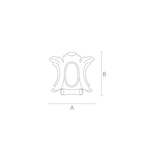 Wooden cartouche onlays for fireplace surround