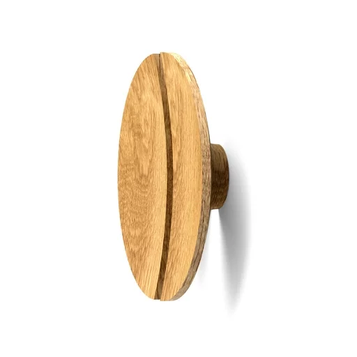 WOOD CABINET KNOB FROM TWO 5\ HALF ROUND PARTS FROM OAK. (SET OF 4 PC.)