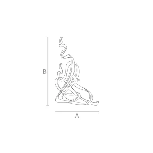 Art Nouveau-style solid wood decorative corner Winding Ribbons, Left