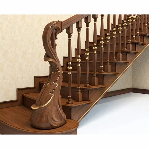 SOLID WOOD SYMMETRICAL BALUSTER FOR STAIRS