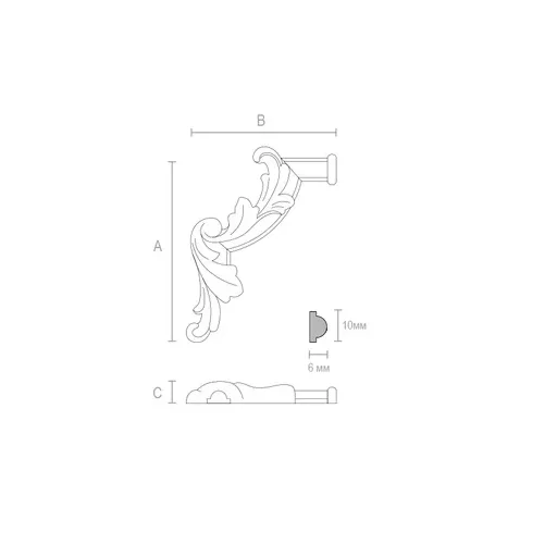 HARDWOOD VICTORIAN CORNER ONLAYS FOR DOORS