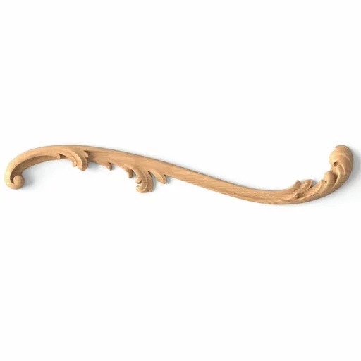 Curved Classic wooden onlays for furniture, Right