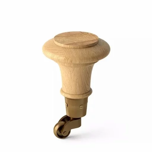Tapered furniture feet with wheels flat top