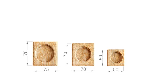 UNPAINTED SOLID WOOD ROSETTE FOR ROUND ELEMENTS