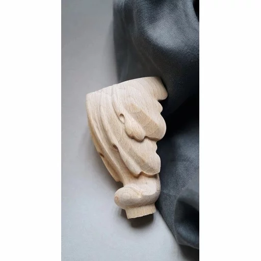 Acanthus leaf furniture feet curved from hardwood (1 PC)