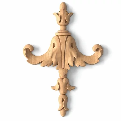 Ornate acanthus appliques for staircases from oak