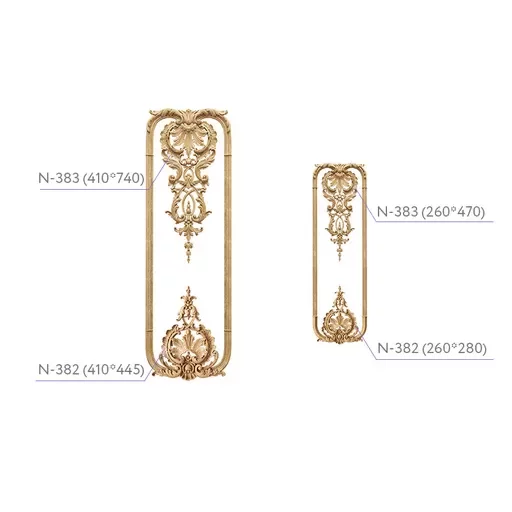 LARGE OPENWORK BAROQUE-STYLE CENTER ONLAY FROM WOOD