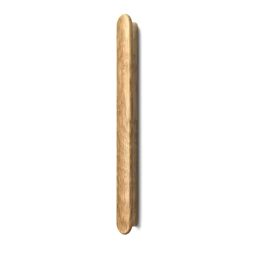 OVAL FLAT WOODEN DRAWER PULLS FROM OAK. (SET OF 4 PC.)