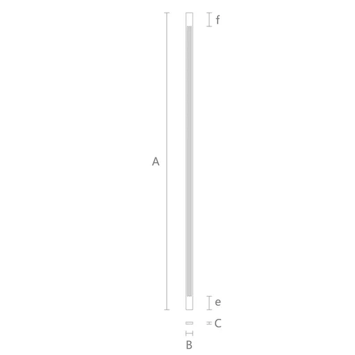 DECORATIVE FLUTED PILASTER FROM SOLID WOOD