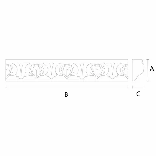 DECORATIVE CARVED MOULDINGS WITH GRAPE LEAVES