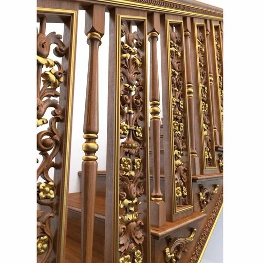 CLASSIC STYLE DECORATIVE INTERIOR STAIR SPINDLES FROM SOLID WOOD