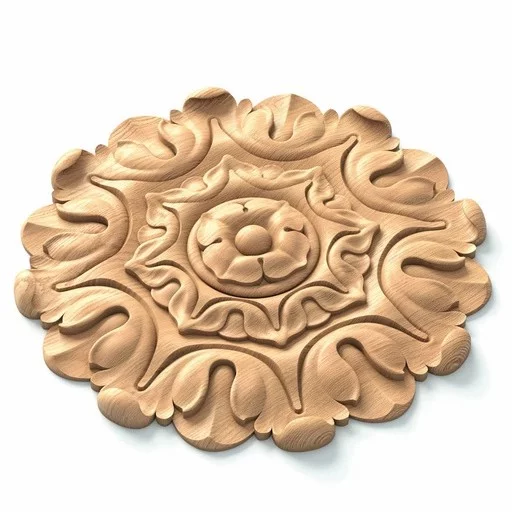 CARVED DOOR TRIM MEDALLIONS FLORAL BAROQUE