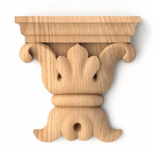 Small pilaster capital floral ornaments for furniture Classic style