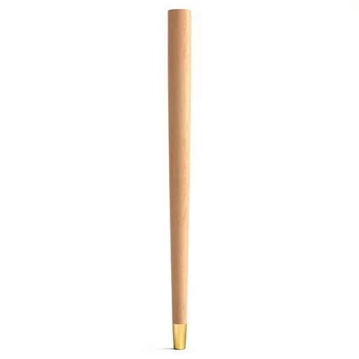 Round tapered table leg with golden tip Wagner