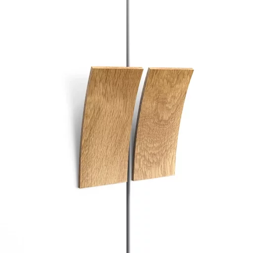 RECTANGULAR WOODEN DRAWER PULLS FROM NATURAL WOOD (SET OF 4 PC.)