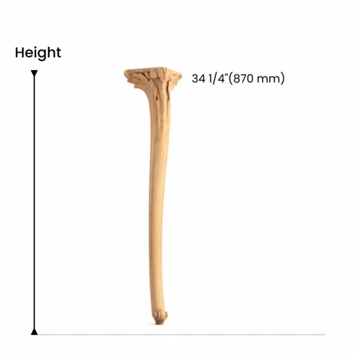 Tall Queen Anne furniture feet antique (1 PC)