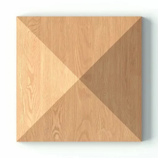 SQUARE WOODEN ROSETTES PYRAMID MODERN