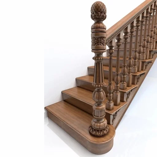SQUARE TOP WOODEN BALUSTERS ARCHITECTURAL RENAISSANCE STYLE