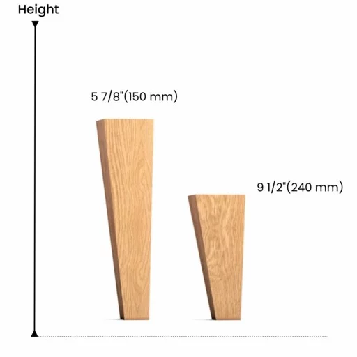 Square tapered furniture feet quiet luxury (1 PC)