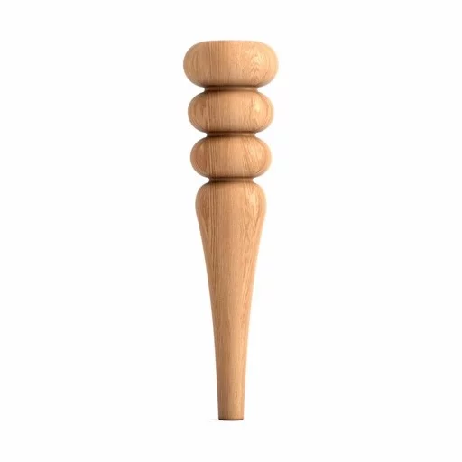 Turned wood coffee table legs stack of spheres