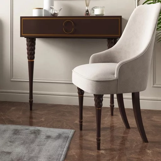 Round fancy coffee table legs with faceted top (1 PC)
