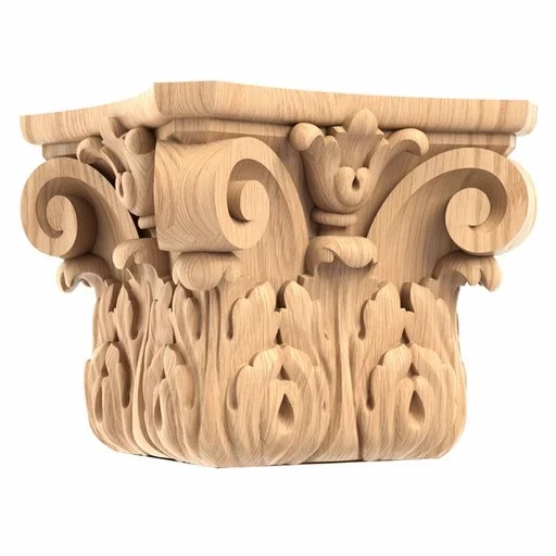 Capital for square column Roman Corinthian with accanthus leaves