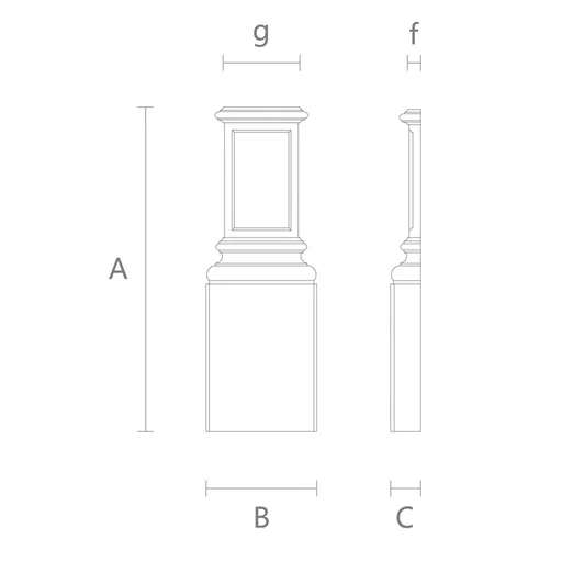 CUSTOM ANTIQUE STYLE WOODEN PILASTER BASE