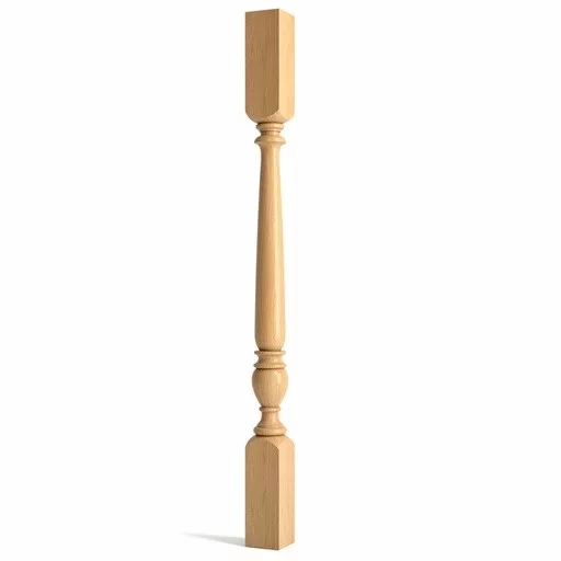 ASYMMETRIC HARDWOOD ROUND BALUSTER FOR INTERIOR