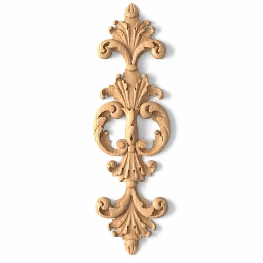 Ornate appliques wood carved Baroque style