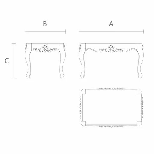 UNFINISHED COFFEE TABLE FRAME FOR INTERIOR FROM BEECH