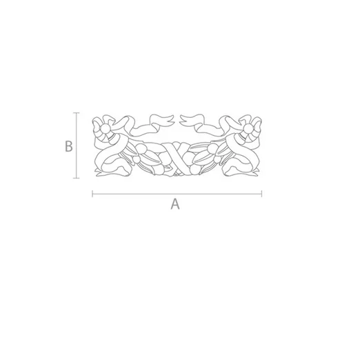 Ornamental oak Empire beaded swag with ribbons
