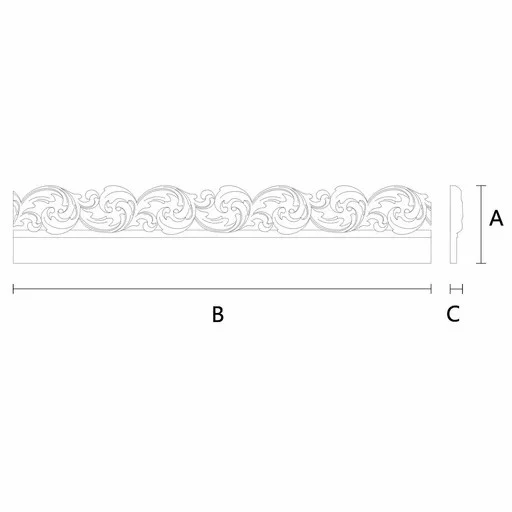 ACANTHUS SCROLL PIERCED MOULDING ANTIQUE