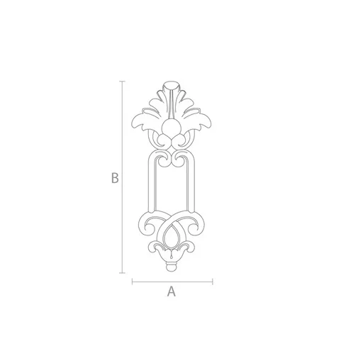 Decorative Victorian style wooden applique